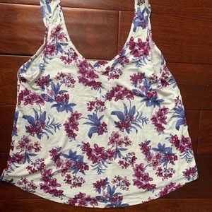 American Eagle Floral Crop Tank Top